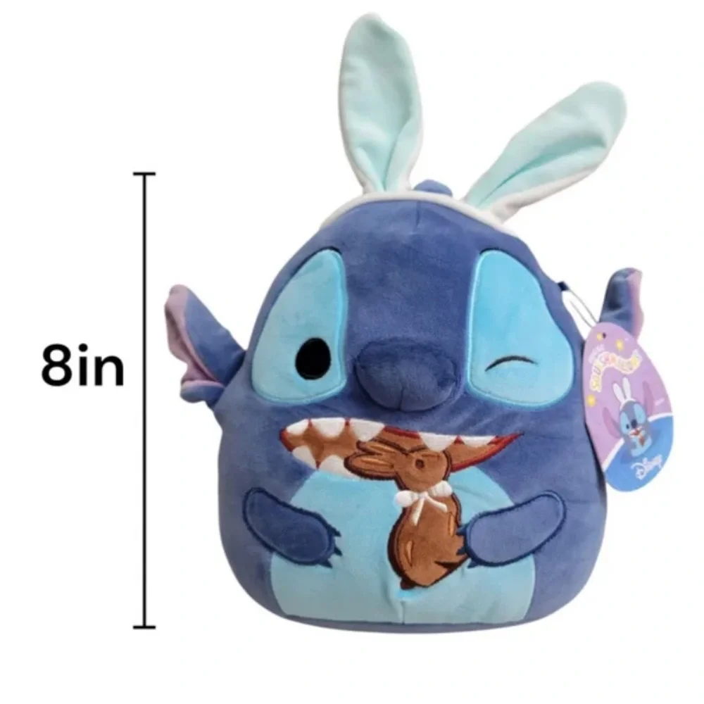 Easter Squishmallow Disney Stitch Eating Chocolate Bunny Wearing Bunny Ears